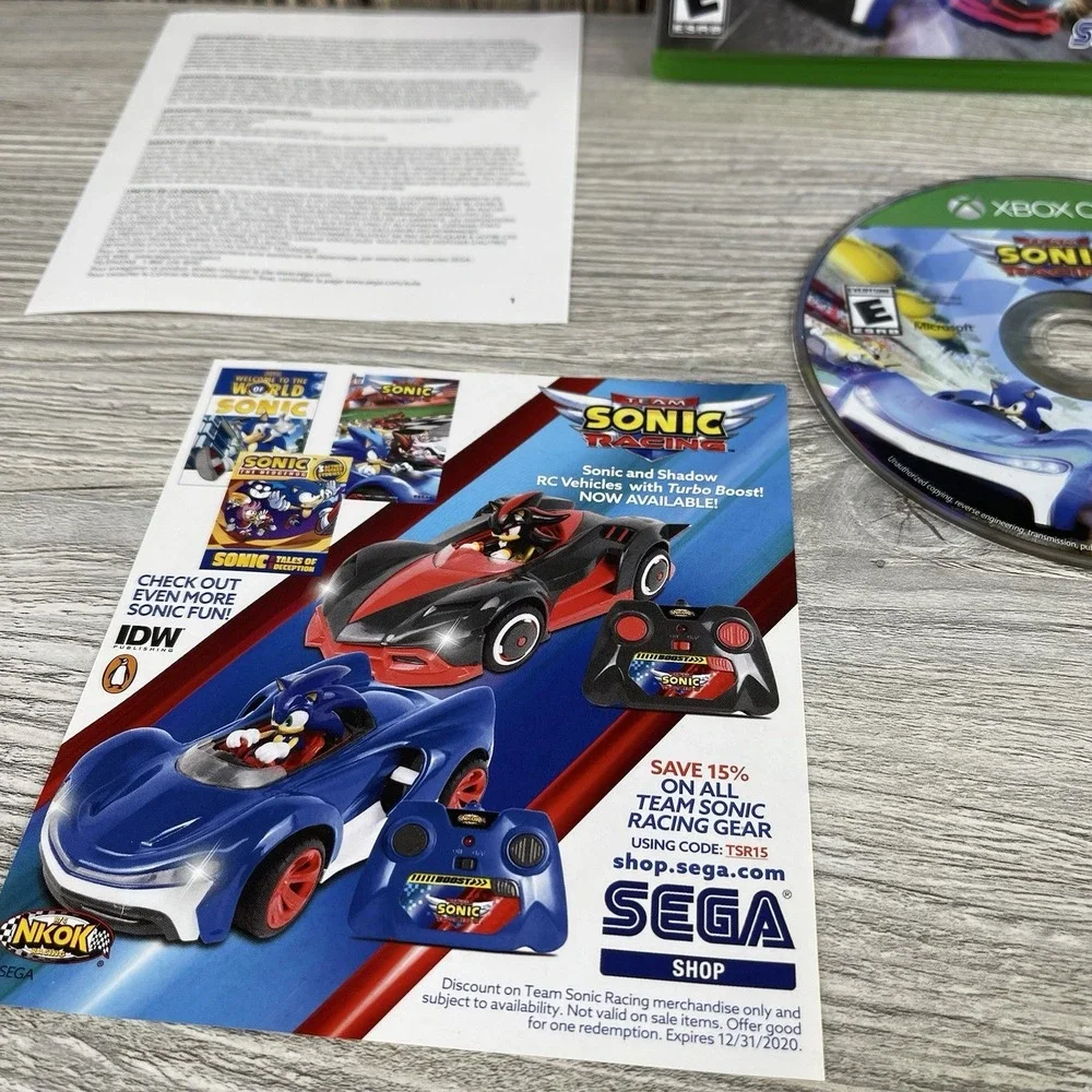 Team Sonic Racing (Microsoft Xbox One, 2019) CIB & Tested.